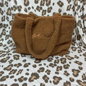 Pink Brown Teddy Bag
